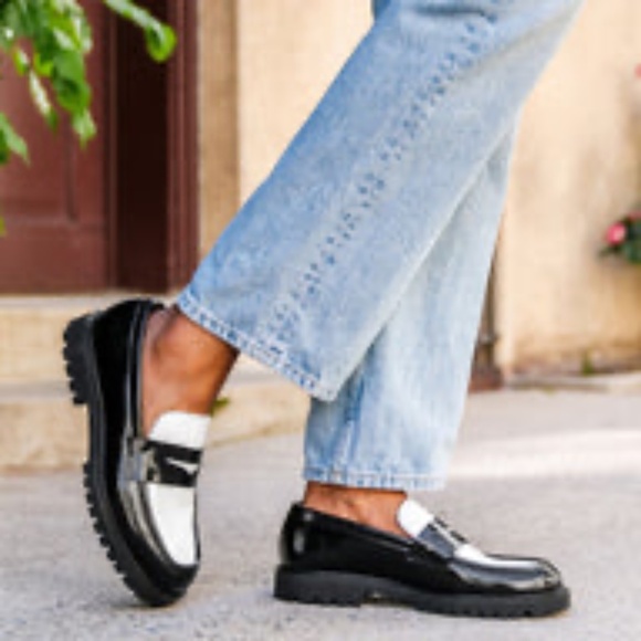 Thursday Boot Company Black and White Penny Loafers - Picture 3 of 11